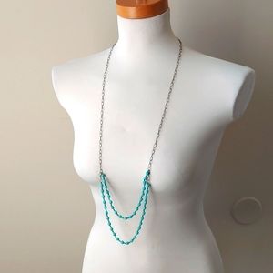 Dainty turquoise beaded necklace